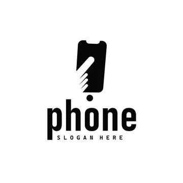 Smart phone logo design modern telephone communication technology tool for .. Illustrazione stock