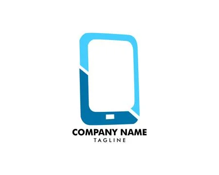Smart phone logo template design Stock Illustration