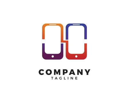 Smart phone logo template design Stock Illustration