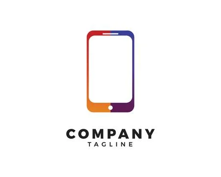 Smart phone logo template design Stock Illustration