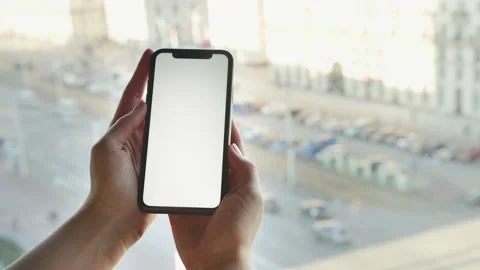 Smart phone mobile with blank screen Stock Footage 238388930