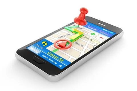 Smart phone navigator Stock Illustration