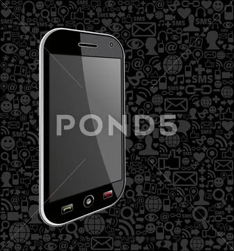 Smart phone network icon background Stock Illustration