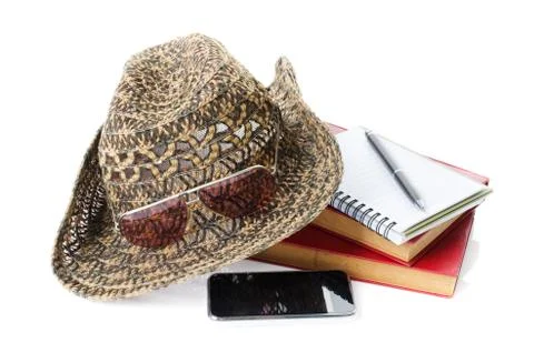 Smart phone with note book Stock Photos
