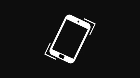 Smart phone orientation change animation on black background shows device r.. 库存影片 333977997