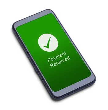 Smart Phone Payment Received Stock Illustration