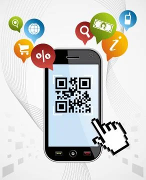 Smart phone: qr code application vector illustration Stock Illustration