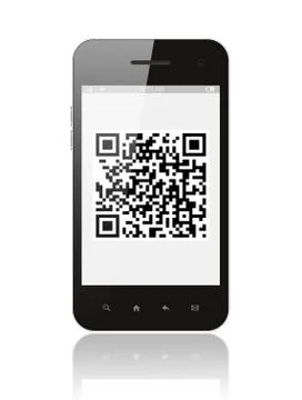 Smart phone with qr code Stock Photos