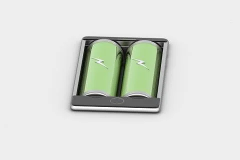 Smart phone with rechargeable cell Stock Illustration