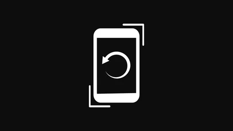Smart phone rotation screen motion graphics animation featuring white icon .. 库存影片 333977992