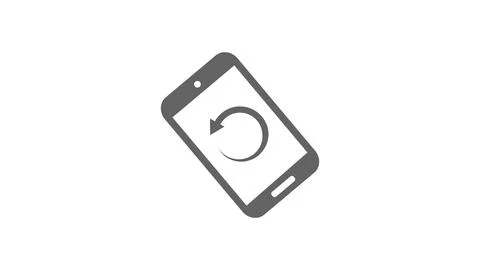 Smart phone rotation vector icon, auto rotate or rotate device icon, sign f.. Stock Illustration