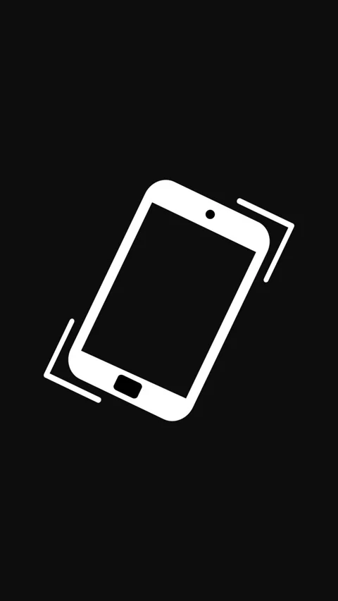 Smart phone scan icon animation with white phone outline rotating into fram.. Stock Footage 338210437