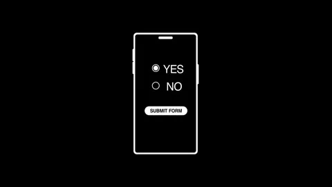 Smart phone Screen Close up Shot of Mouse Cursor Clicking "Yes" Button. Close up Stock Footage 320246049