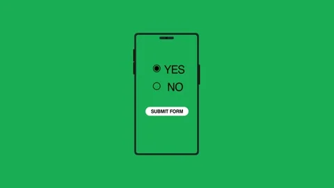 Smart phone Screen Close up Shot of Mouse Cursor Clicking "Yes" Button. Close up Stock Footage 320246050