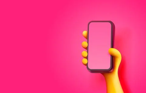 Smart phone screen, online message application. color background. Vector Stock Illustration