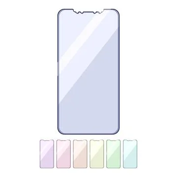 Smart phone screen protector cartoon vector graphic Stock Illustration