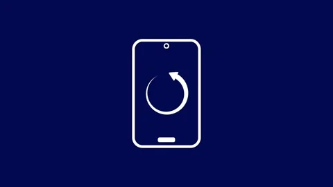 Smart phone screen rotating loading icon motion graphic animation loop cycl.. Stock Footage 333220639