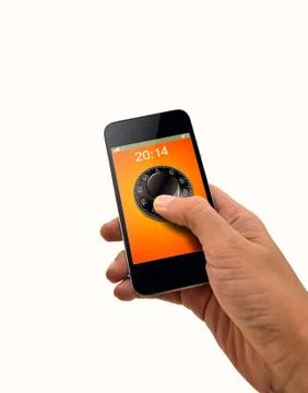 Smart phone secure lock Foto stock