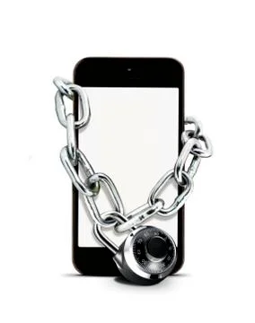 Smart phone security concept Stock Photos