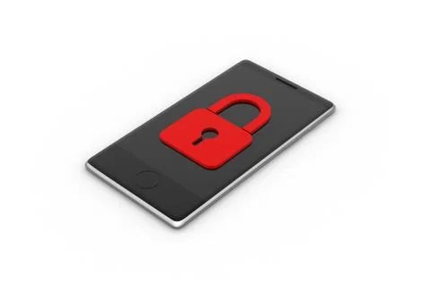 Smart phone with security system Free Stock Illustration