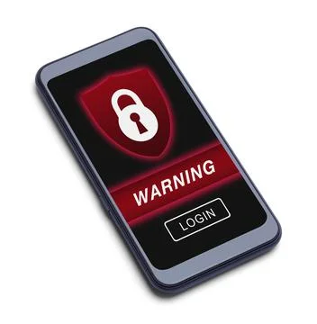 Smart Phone Security Warning Stock Illustration