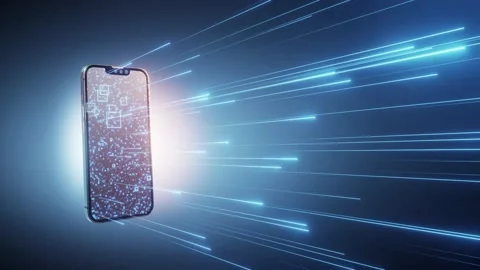 Smart phone speed internet data Stock Footage 220835631