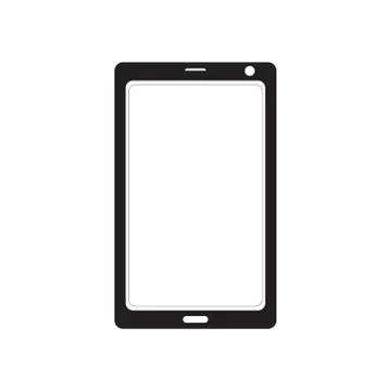 Smart phone tablet silhouette logo concept Stock Illustration