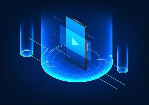 Smart phone technology background It is a modern technology that can work t.. 스톡 일러스트