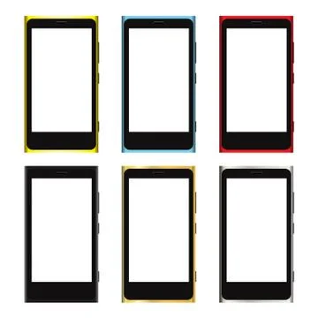 Smart phone template on white Stock Illustration