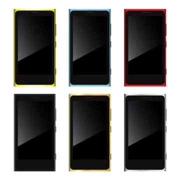 Smart phone template on white Stock Illustration