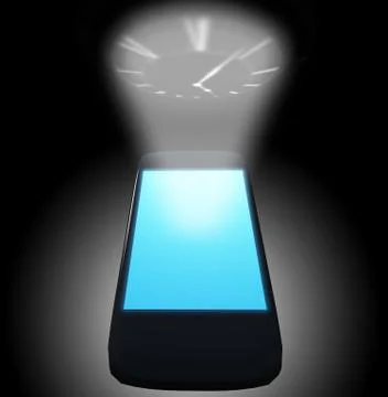 Smart phone time Stock Illustration