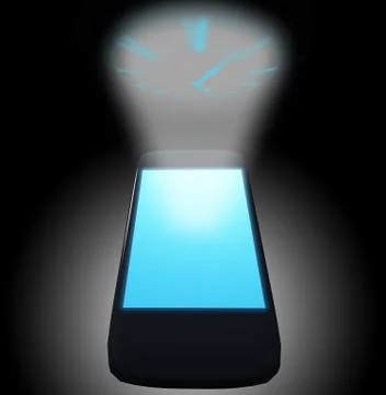 Smart phone time Stock Illustration