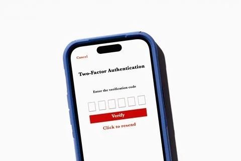 Smart phone with two-factor authentication Stock Photos