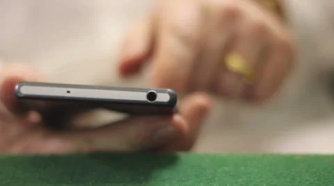 Smart phone in use, close up Stock Footage 58264753