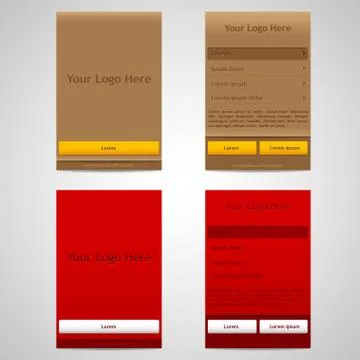 Smart phone user interface Stock Illustration