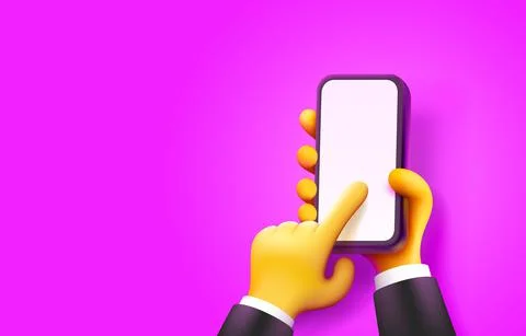 Smart phone using, hand hold gadget electronic. Vector Stock Illustration