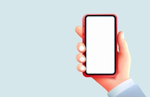 Smart phone using, hand hold gadget electronic. Vector illustration Stock Illustration