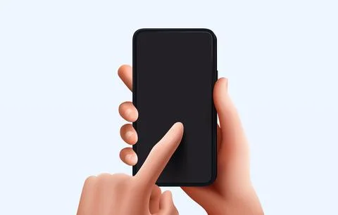 Smart phone using, hand hold gadget electronic. Vector illustration Stock Illustration