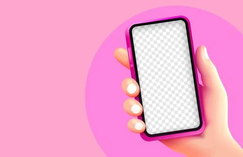 Smart phone using, hand hold gadget electronic. Vector illustration Stock Illustration