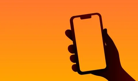 Smart phone using, hand hold gadget electronic. Vector illustration Stock Illustration