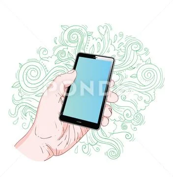 Smart phone, vector illustration. Stock Illustration