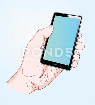 Smart phone, vector illustration. Stock Illustration