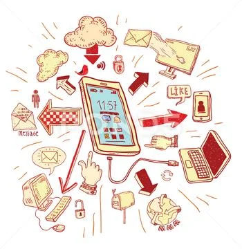 Smart phone, vector illustration. Stock Illustration