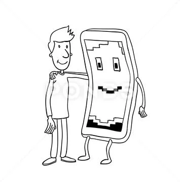 Smart phone, vector illustration. Stock Illustration
