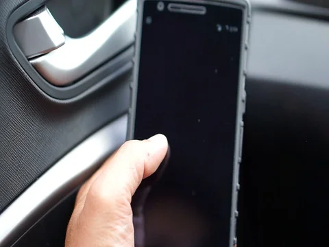Smart phone waze application to show the city's road direction Stock Footage 91277339