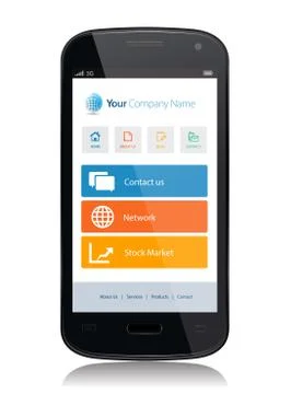 Smart Phone Website App Stock Illustration