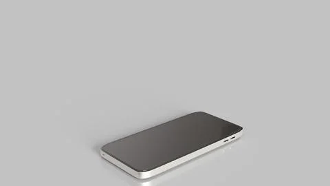 The smart phone on white background for technology concept 3d rendering. Stock Illustration