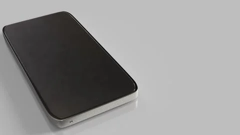 The smart phone on white background for technology concept 3d rendering. 스톡 일러스트