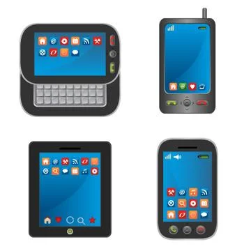 Smart phones Stock Illustration