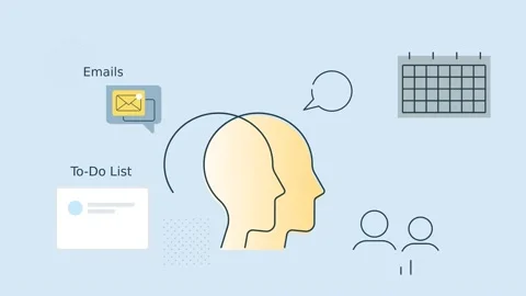Smart Planning and Daily Management of Schedule as Animated Illustration Stock Footage 339098371